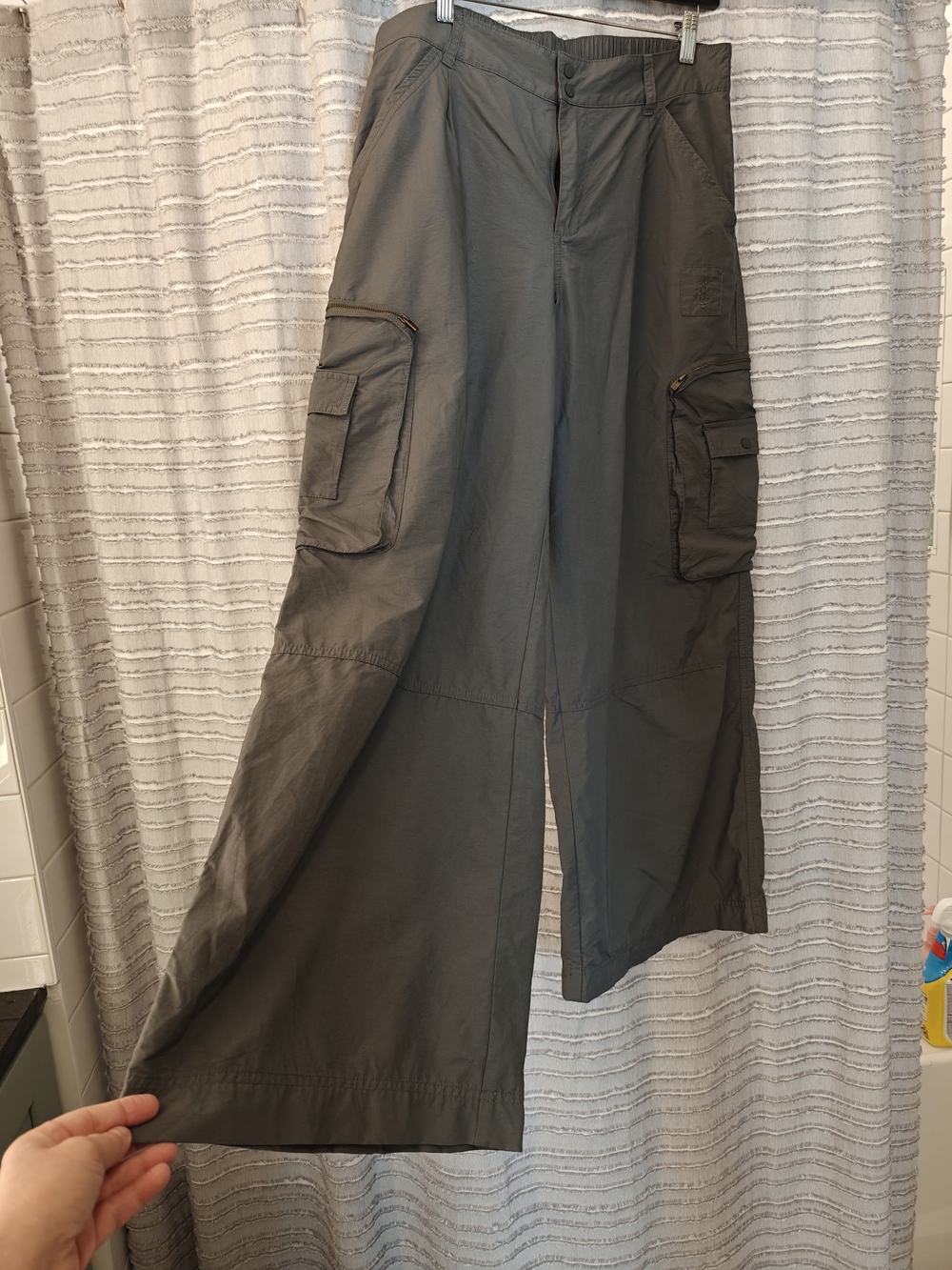Free People Movement Wide-leg Cargo Pants - Med - Light Gray - Picture 3 of 9